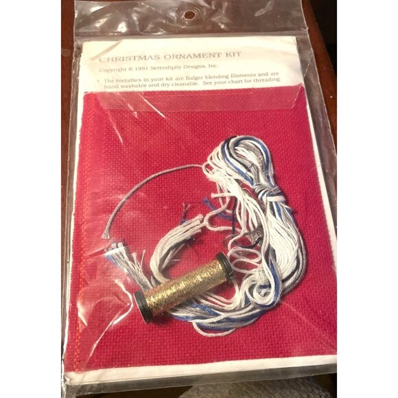 Cross Stitch Kit Lamb Of God Ornament Serendipity Designs 1991 Carolyn Meacham - Picture 2 of 3